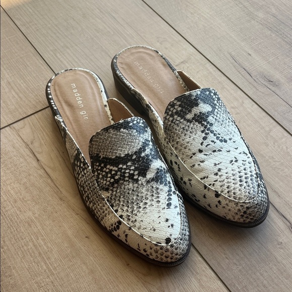 Madden Girl Shoes - Madden Girl Snakeskin Patterned Mules